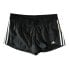 Adidas Women's Pacer 3 Stripe Knit Polyester Gym Shorts