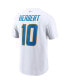 Фото #5 товара Men's Justin Herbert White Los Angeles Chargers Name and Number T-shirt