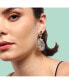Women's Yellow Circular Drop Earrings