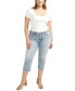 Фото #1 товара Plus Size Britt High-Rise Curvy-Fit Capri Jeans