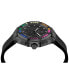 Unisex Chronograph Black Silicone Strap Watch 42mm