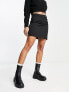 Фото #7 товара Pieces side split mini skirt in black