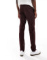 ASOS DESIGN slim suit trouser in burgundy