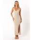 Women's Narella Midi Dress Tan Orange, Large - фото #4