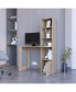 Фото #9 товара Broadmoor Computer Desk With 4-Tier Bookcase And 1-Door Cabinet Gray