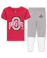 Little Boys Scarlet Ohio State Buckeyes Football Pajama Set