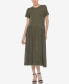 Фото #1 товара Women's Short Sleeve Asymmetrical Waist Maxi Dress