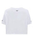 Women's White Colorado Avalanche Boxy Script Tail Cropped T-shirt