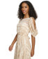 ფოტო #4 პროდუქტის Women's Chiffon Draped-Sleeve Sheath Dress