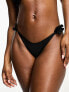Фото #1 товара River Island frill tie side bikini bottom in black