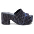 Фото #1 товара BEACH by Matisse Terry Leopard Platform Clog Womens Blue Casual Sandals TERRY-5