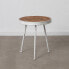 Side table 50 x 50 x 56 cm Natural Metal White