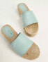 Pull&Bear platform espadrille sandal in light blue