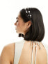 Фото #5 товара ASOS DESIGN headband with multirow pearl and wire design