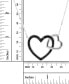 Macy's spinel Interlocking Heart Necklace (1/2 ct. t.w.) in Sterling Silver
