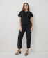 ფოტო #1 პროდუქტის Women's Organic Cotton Coastal Double Gauze Tapered Pull-On Pant