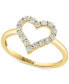 ფოტო #1 პროდუქტის EFFY® Diamond Open Heart Ring (3/8 ct. t.w.) in 14k Gold
