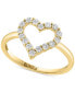 Фото #1 товара Кольцо EFFY Diamond Open Heart 14k Gold