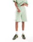 New Era pinstripe shorts in green