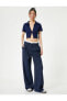 Поло изCrop Koton Slim Fit Blue