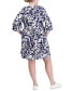 Фото #2 товара Plus Size Printed Button-Front A-Line Dress