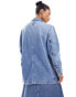 Фото #2 товара Lee unisex loco denim workwear jacket relaxed fit in light wash