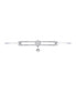 ფოტო #2 პროდუქტის Full Moon North Star Design Sterling Silver Diamond Women Bangle