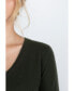 ფოტო #7 პროდუქტის Women's 100% Pure Cashmere Long Sleeve Pullover V Neck Sweater (8160, Lime, Large )