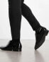 ASOS DESIGN formal lace up shoes in black patent faux leather