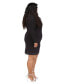 Фото #2 товара Plus Size Rhinestone-Mini Dress