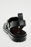 Фото #9 товара Кожаные сандалии на рифленой подошве ZARA