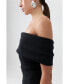 ფოტო #2 პროდუქტის Women's Off-The-Shoulder Midi Dress