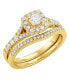 ფოტო #1 პროდუქტის Diamond Halo Bridal Set (1 ct. t.w.) in 14k Yellow or White Gold