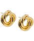 ფოტო #1 პროდუქტის 14k Gold-Plated Triple Strand Knot Stud Earrings