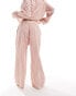 Lindex seersucker pyjama bottom in coral stripe