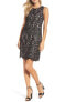 Фото #2 товара Eliza J 156256 Women's Lace Shift Dress Sleeveless Black/ Plum Sz. 6