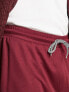 ASOS DESIGN oversized shorts in burgundy sporty mesh