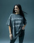 Фото #2 товара Murci oversized motif t-shirt in washed grey