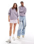 ASOS DESIGN unisex co-ord oversized hoodie in washed lilac