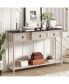 Фото #10 товара Console Table Sofa Table With Drawers For Entryway With Projecting Drawers And Long Shelf