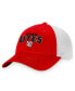 Men's Red, White Utah Utes Breakout Trucker Snapback Hat