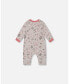 Фото #3 товара Baby Girls Baby Organic Cotton One Piece Pajama Beige Mix Printed Squirrel