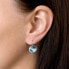 Silver earrings 31106.3 aqua