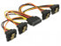 Delock 60166 - 0.15 m - 4 x SATA 15-pin - SATA 15-pin - Male - Female - Gold