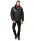 Фото #3 товара Men's Faux Leather Classic Puffer Jacket