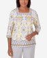 Фото #1 товара Women's Charleston Medallion Border Square Neckline Top