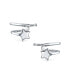 ფოტო #1 პროდუქტის American Patriotic Celestial Rock Star Initial Wire Cartilage Ear Cuffs For Women Clip Wrap Helix Non Pierced Earrings .925 Sterling Silver