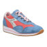 Diadora Equipe H Canvas Stone Wash Evo Lace Up Womens Blue, Red Sneakers Casual