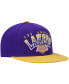 ფოტო #5 პროდუქტის Men's Purple and Gold Los Angeles Lakers Hardwood Classics Gradient Wordmark Snapback Hat