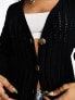 Фото #2 товара Hollister knitted cardigan in black